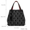 Black- 02 Women's Large Capacity Fly Knitted Handbag