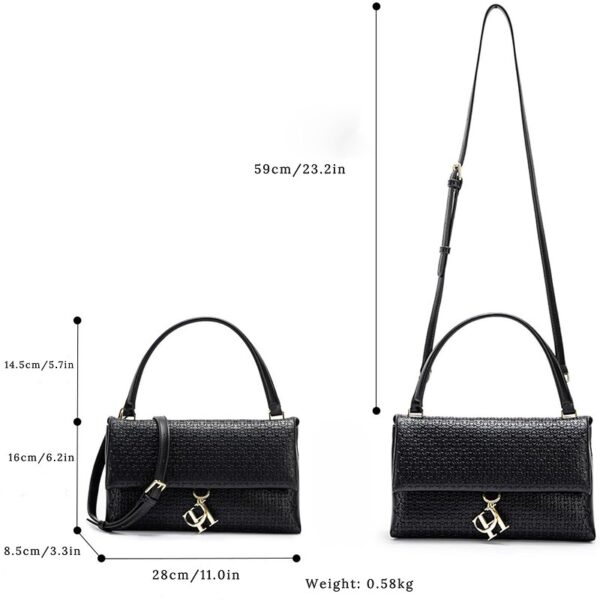 Black-02-Black-02 Women's Letter Print Shoulder Bag/Commuter Handbag