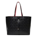 Women's large-capacity handbag/drawstring design handbag/letter print shoulder bag