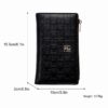 CA3_Black2 Multi-Slot Snap Long Zip Wallet
